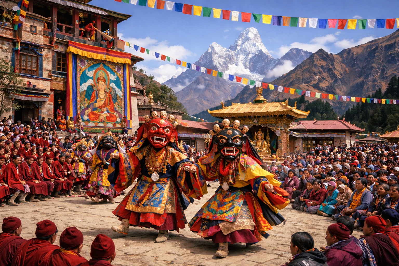 Mani Rimdu Festival at Tengboche Monastery